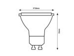 Bec SMD-LED, GU10, 5W, 445lm, albă caldă 3000K - imagine 3