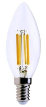Bec Filament-LED, E14, 6W, 800lm, albă caldă 3000K