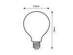 Bec Filament-LED, E27, 8W, 1055lm, albă caldă 2700K - imagine 4