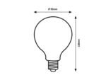 Bec Filament-LED, E27, 8W, 1055lm, albă naturală 4000K - imagine 2