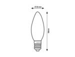Bec Filament-LED, E14, 4W, 470lm, albă naturală 4000K (cod 79136) - imagine 4