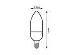 Bec SMD-LED, E14, 9W, 806lm, albă caldă 3000K - imagine 3