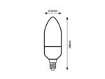 Bec SMD-LED, E14, 9W, 806lm, albă naturală 4000K - imagine 2