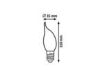 Bec Filament-LED, E14, 4W, 470lm, albă caldă 2700K (cod 79145) - imagine 3
