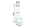 Aplică exterior Katowice, oţel inoxidabil antracit, abajur transparent, GU10 x1 MAX 7W, L60MM, H290MM - imagine 6