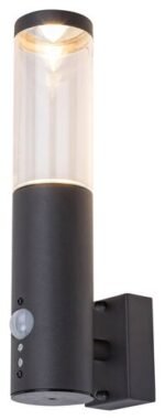 Aplică exterior Katowice, oţel inoxidabil antracit, abajur transparent, GU10 x1 MAX 7W, L60MM, H290MM - imagine 4