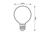 Bec Filament-LED, E27, 5W, 510lm, albă caldă 3000K - imagine 3