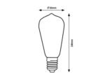 Bec Filament-LED, E27, 5W, 200lm, albă caldă 1800K (cod 79157) - imagine 2