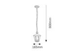 Pendul de exterior Sorrento, plastic negru mat, abajur transparent, LED 8W, Ø165MM - imagine 5