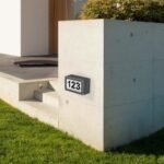 Număr casă iluminat Hannover, metal antracit, LED 6W, L242MM, H122MM