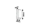 Aplică exterior Andorra, metal negru, abajur alb, LED 12W, L135MM, H260MM - imagine 6