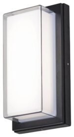 Aplică exterior Andorra, metal negru, abajur alb, LED 12W, L135MM, H260MM - imagine 4