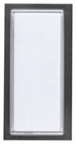 Aplică exterior Andorra, metal negru, abajur alb, LED 12W, L135MM, H260MM - imagine 5